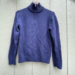 Patagonia Sweaters Mens XS Navy Blue‎ Merino Wool 1/4 Zip  Knit Pullover Cozy